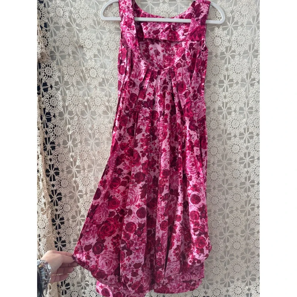 Vintage 1950's Floral Print Dress Sz S - Picture 4 of 10